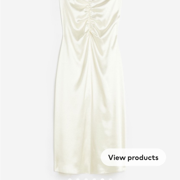 H&M Crème Satin Dress - Picture 2 of 5